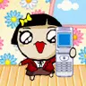 kawaii girl holding cellphone