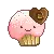 blinking cute cupcake