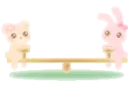 bear and bunny playing
