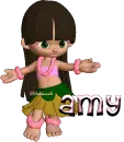 Amy w/hula girl
