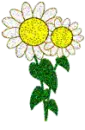 glittery flower