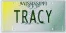 tracy, mississippi, license plate