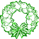 green glitter garland