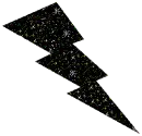 black glitter lightning