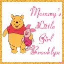 Pooh And Piglet with Mommy's Little Girl Brooklyn 