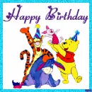 Pooh And Friends with Happy Birthday