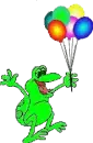 Frog with a ballon