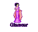 purple glitter doll