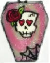 skull and rose