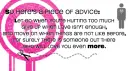 a piece of advice, let go