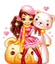 pretty girl with bears