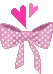 purple polka-dotted ribbon wiht hearts