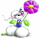 Didl with flower.