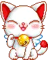 lucky cat with bell