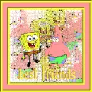 spong bob & patrick best friends with a frame