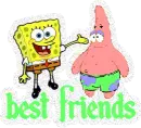 spong bob & patrick best friends outlined