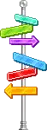 colorful signs