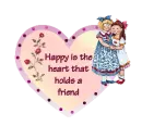 happy is the heart that holds a friend