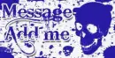skull blue splat