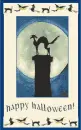 happy halloween black cat and moon