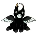 black horse bird
