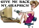 LADY WITH GUN COMPUTER HUMOR