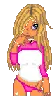 blond pink girl