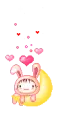 bunny on the moon