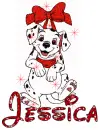 Dalmation Wth Sparkles and Name