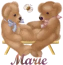 Bears on Bench with Name