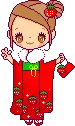 cute kawaii japanese girl in a kimono