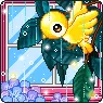 cute kawaii lil bird on a rainy day