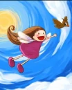 cute lil girl flying
