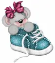 Girl Teddy In Shoe