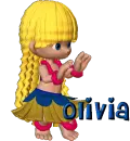 Olivia w/hula girl