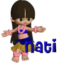 Nati w/hula girl