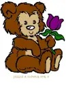 Bear with flower