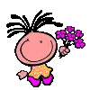 bubblegum girl with flower