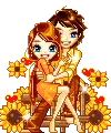 Couple kissing with sunflowers