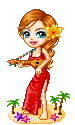 girl with musical instrument