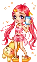 girl havin' drink
