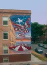 boricua building with flag