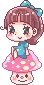 girl on mushroom