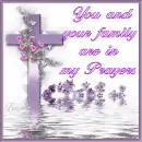 In my Prayers - Purple Cross Reflection