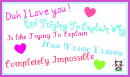 I love you