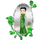 Betty Boop dressed for St. Patricks Day