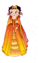 Betty Boop in changing long dresses