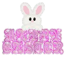 White Bunny Happy Easter