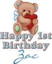 Happy 1st Birthday Zac