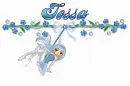 Tessa - Blue Doll Dangler